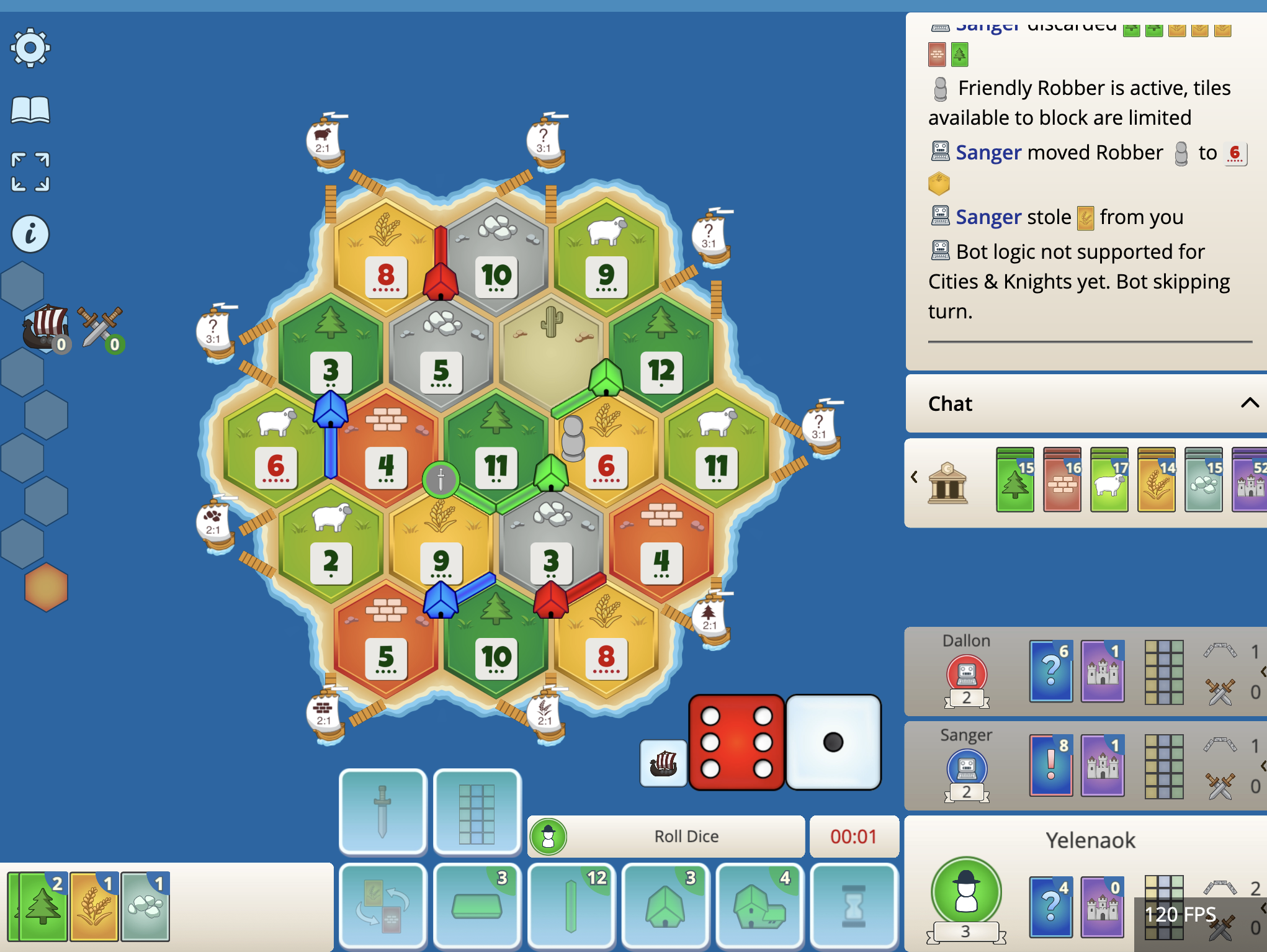 Colonist Settlers of Catan Cities & Knights Expansion Game Board